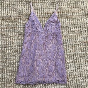 Free People Dangerous Love Lavender Lace Dress, size 0